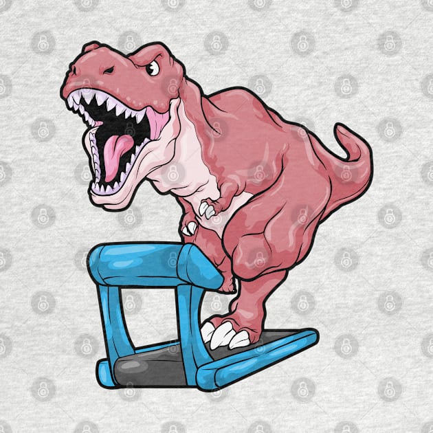 Dinosaur at Jogging on Treadmill by Markus Schnabel